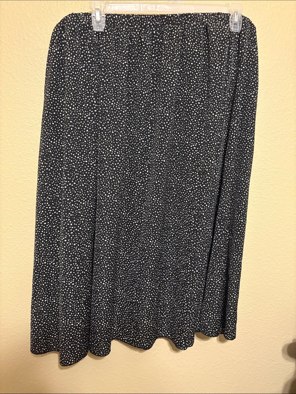 SHEIN Black and White Dotted A-Line Skirt